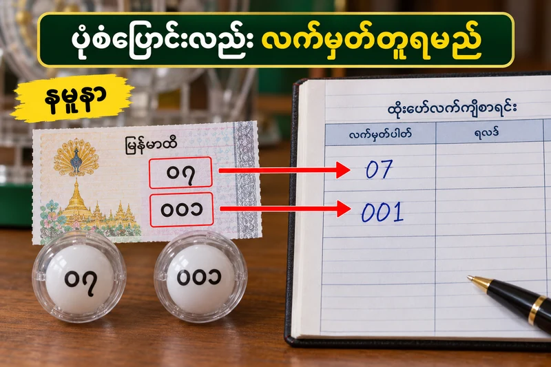 ၀၇ မှ 07၊ ၀၀၁ မှ 001 သို့ အစီအစဉ်နှင့် သုညအရေအတွက် မပြောင်းသော ကူးရေးနမူနာ